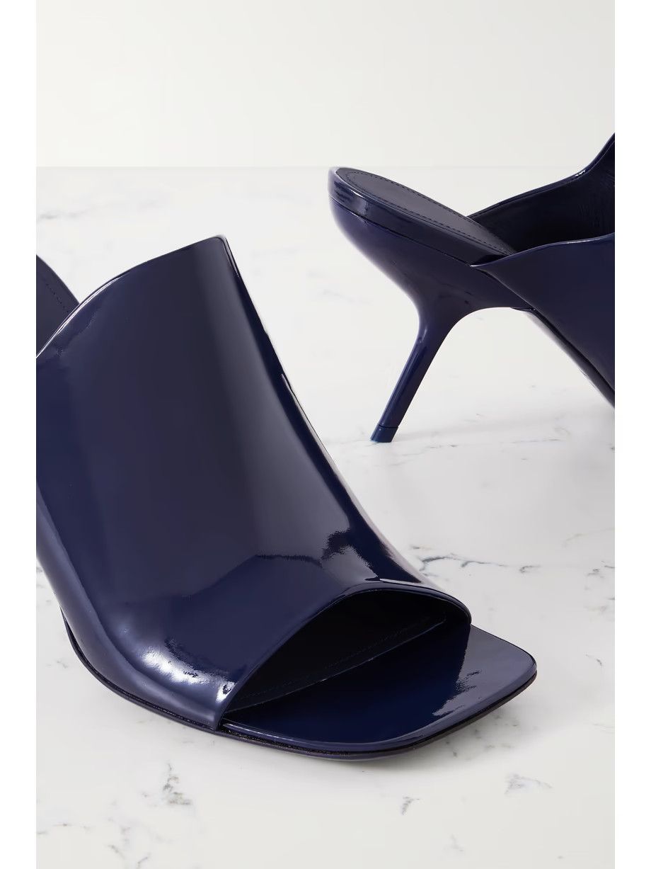 Salvatore Ferragamo o1s1rm1224 Era 85 Mules in Navy Blue Size US 8.5 / IT 38.5 - 4 Thumbnail
