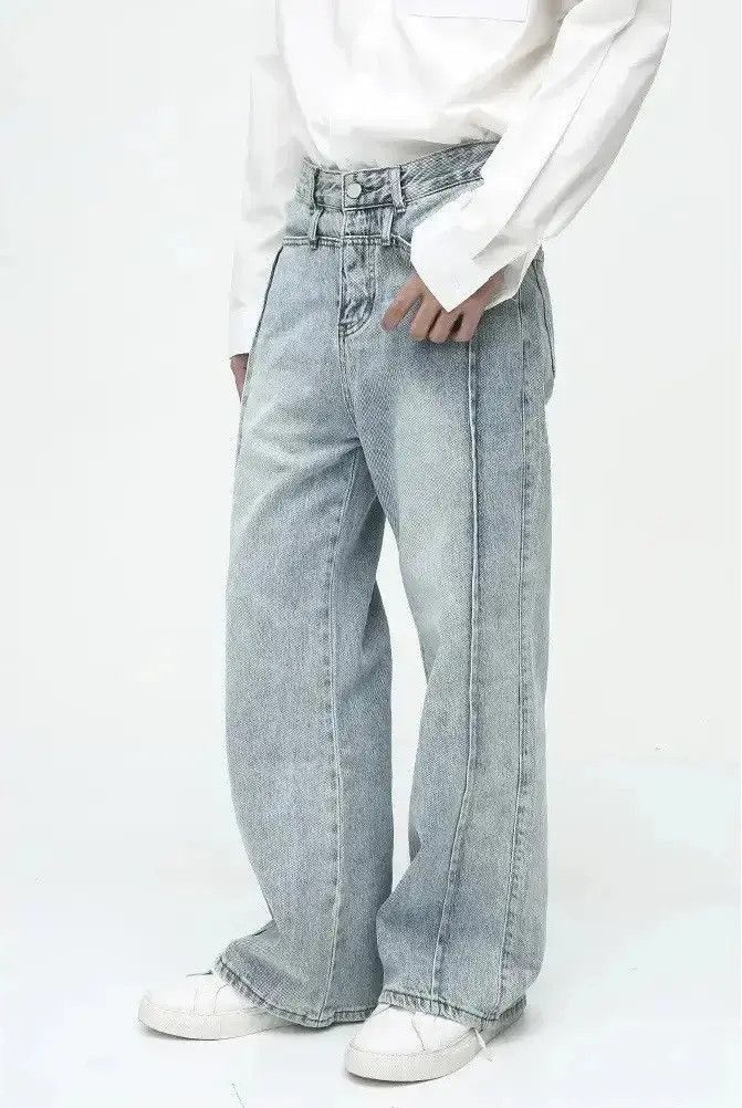 Japanese Brand Streetwear Wide Leg Baggy Vintage Washed Jeans pants y2k Size US 34 / EU 50 - 4 Thumbnail