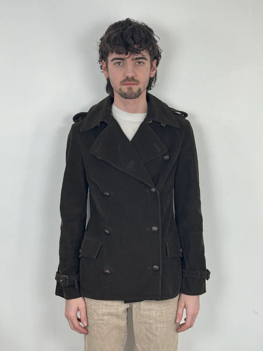Miu Miu 1990s Miu Miu Officer Buttoned Velvet Caban Jacket Size US S / EU 44-46 / 1 - 3 Thumbnail