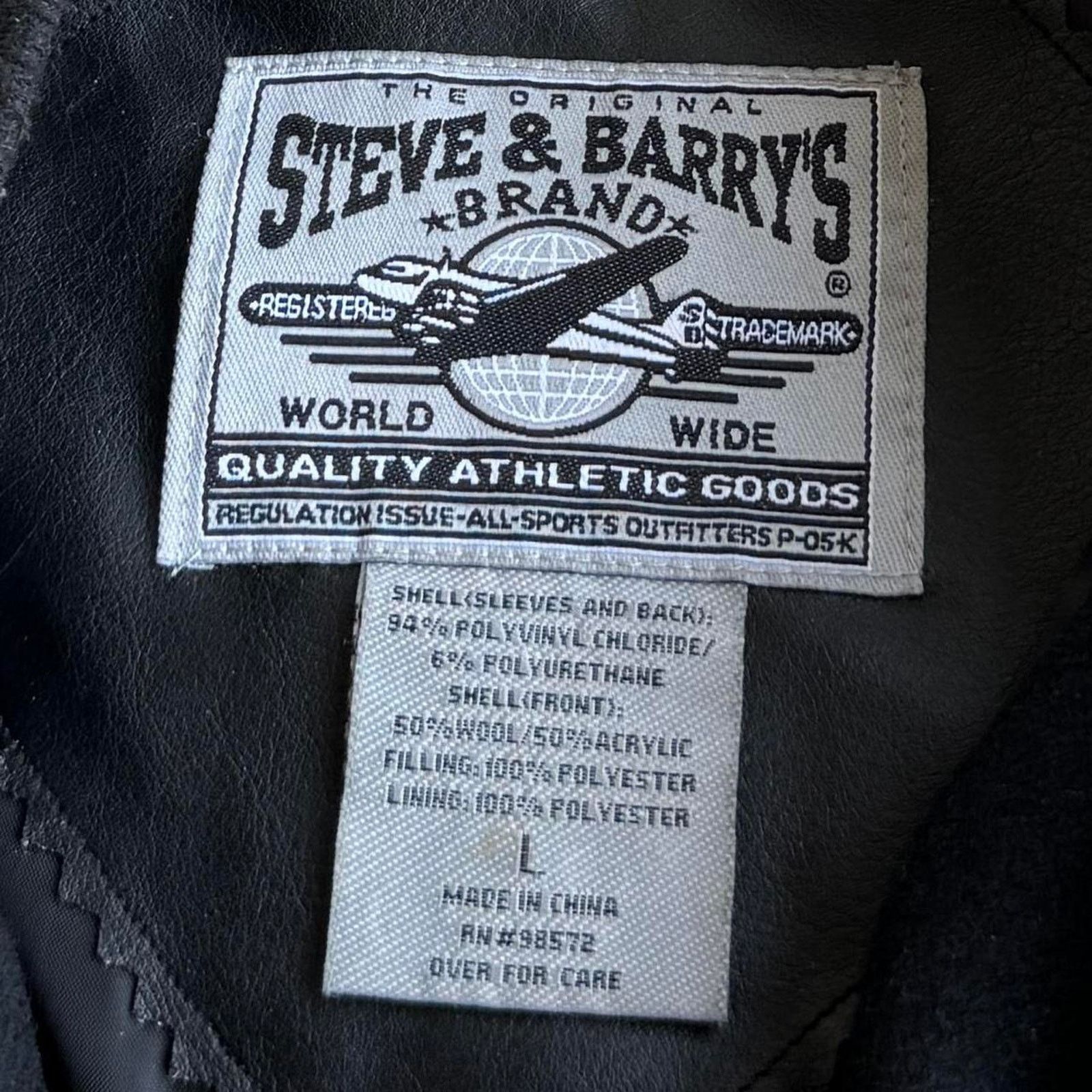 Steve And Barrys × Vintage Vintage Y2K Army Embroidered Steve & Barry’s Varsity Jacket Size US L / EU 52-54 / 3 - 4 Thumbnail