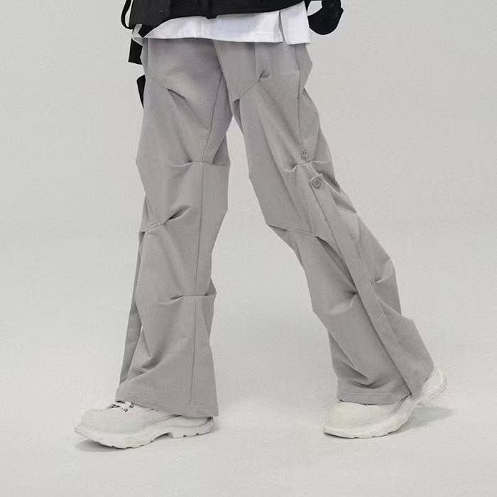 image of Female High Waist Trousers Hip Hop Baggy in Dark Gray, Women's (Size 29)