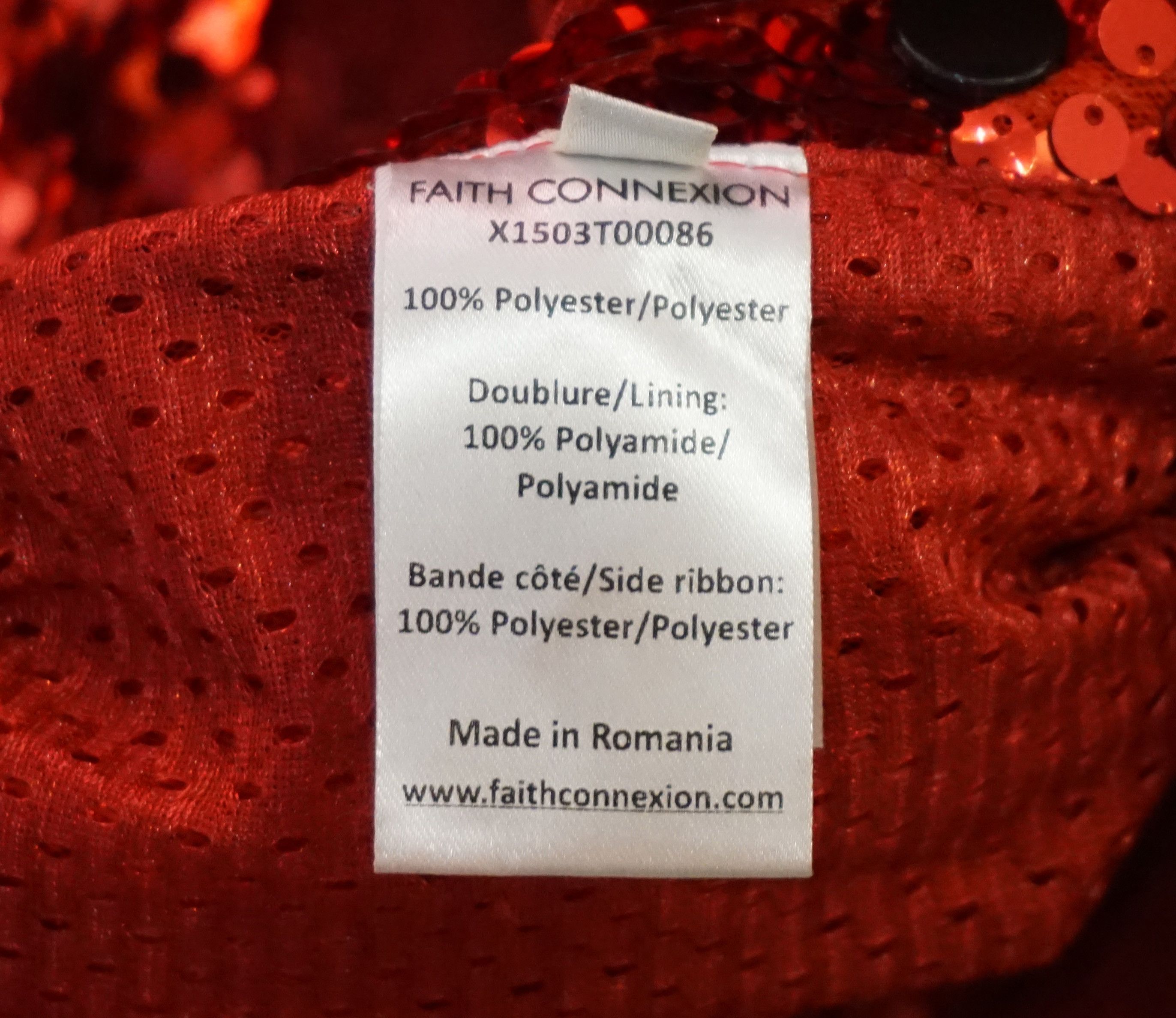 Faith Connexion Kappa x Faith Connexion Red Sequin Pants Size US 26 / EU 42 - 4 Thumbnail