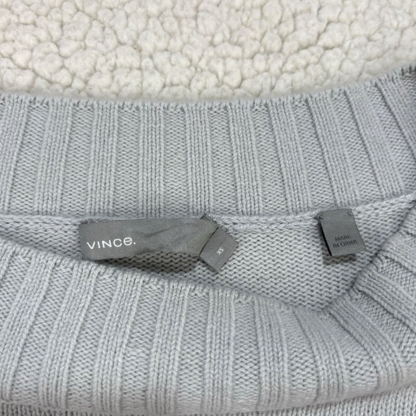 Vince Vince Womens XS Sweater Pullover Boat Neck Long Sleeve Cashmere Wool Light Blue Seafoam Size XS / US 0-2 / IT 36-38 - 2 Thumbnail