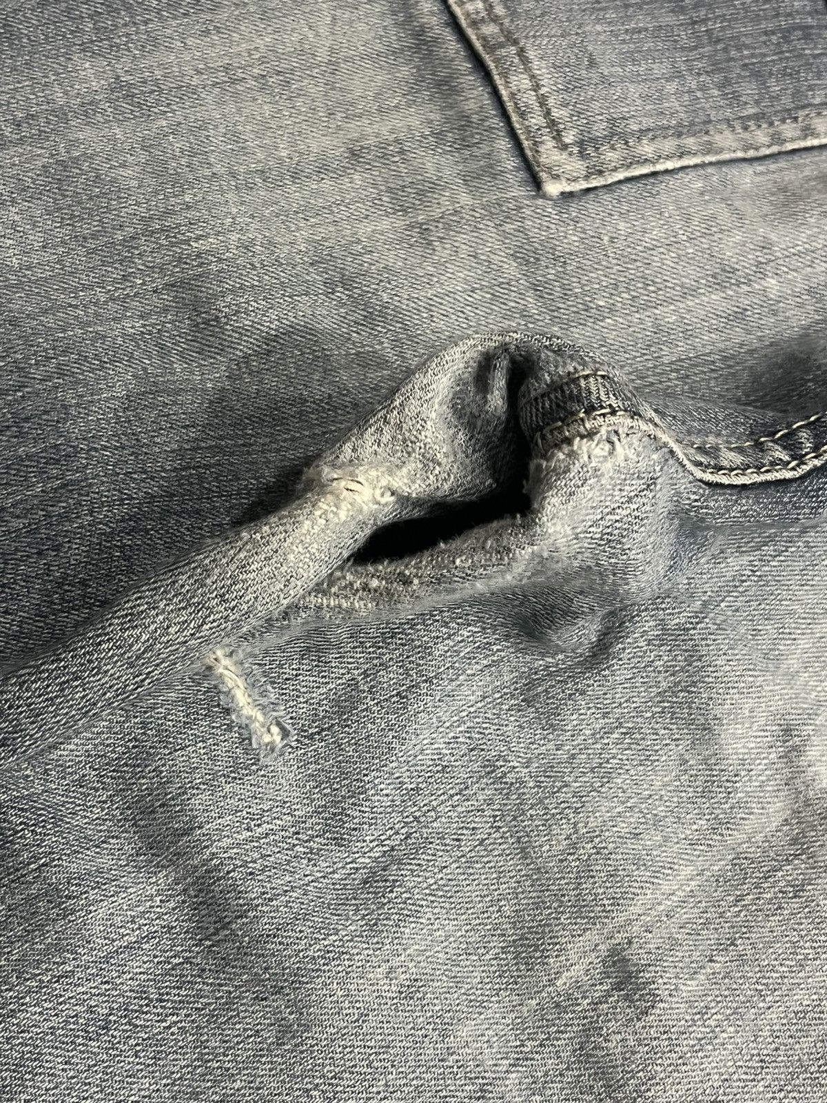 If Six Was Nine ⚡️Flare⚡️Vintage Japanese Blue Washed Bush Pant Frayed Jeans Size US 28 / EU 44 - 9 Thumbnail