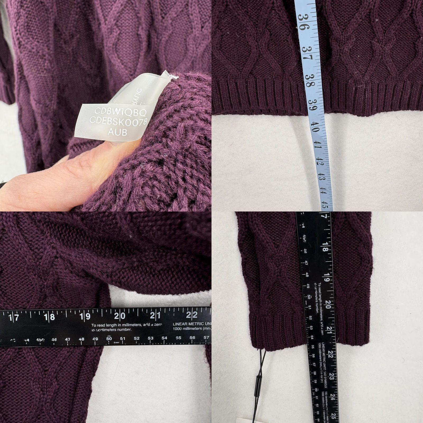 Calvin Klein Calvin Klein Sweater Dress Womens XL Purple 3/4 Sleeve Knit Wrap Buckle Shawl Collar V-Neck Size XL / US 12-14 / IT 48-50 - 8 Thumbnail