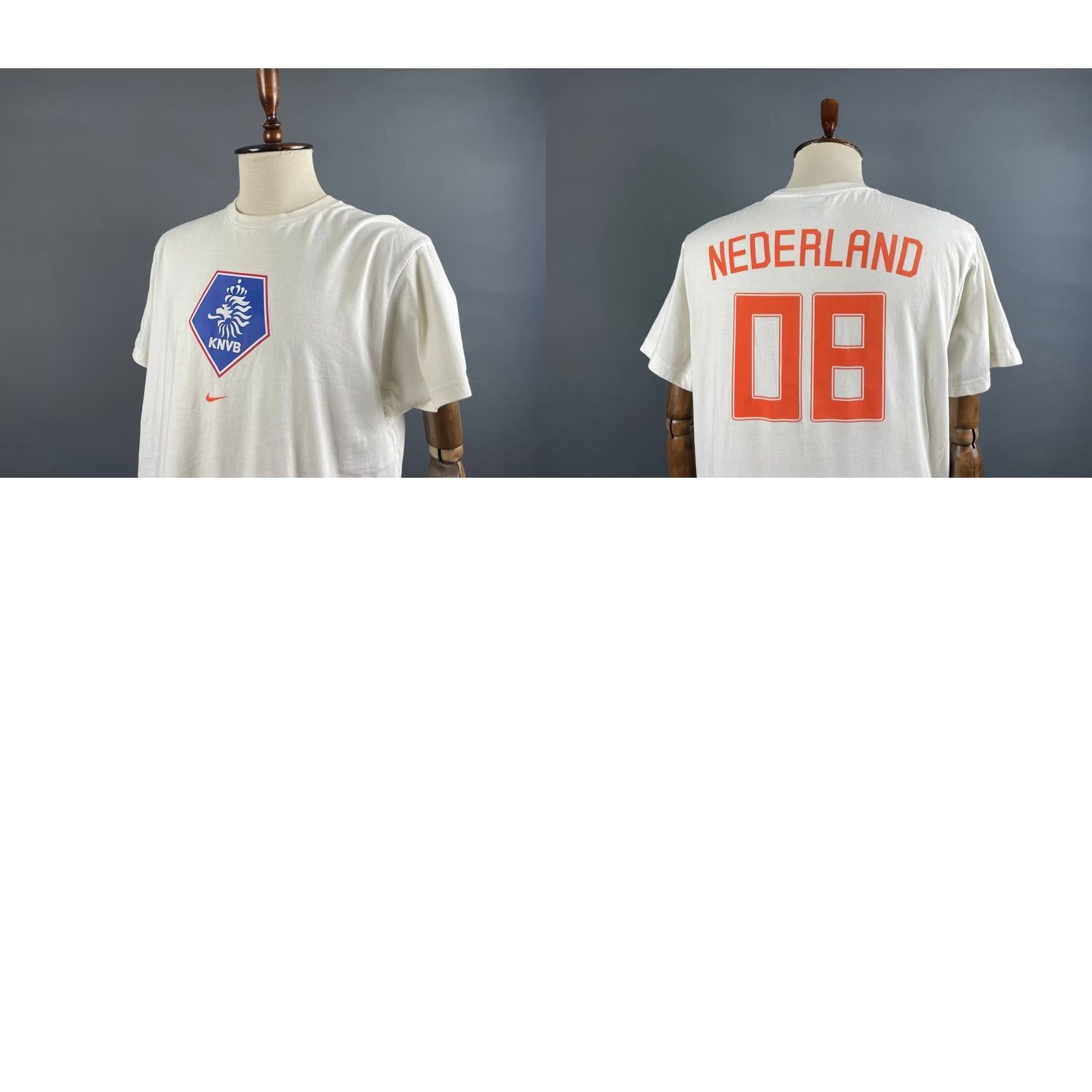 Nike Nike Mens KNVB National Team Jersey Short Sleeve 2XL White Crew Neck Shirt Tobacco? Size US XXL / EU 58 / 5 - 10 Thumbnail