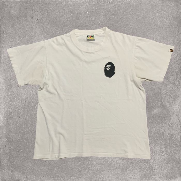 Bape Bape Medium Logo A Bathing Ape White Tee Back Print | Grailed