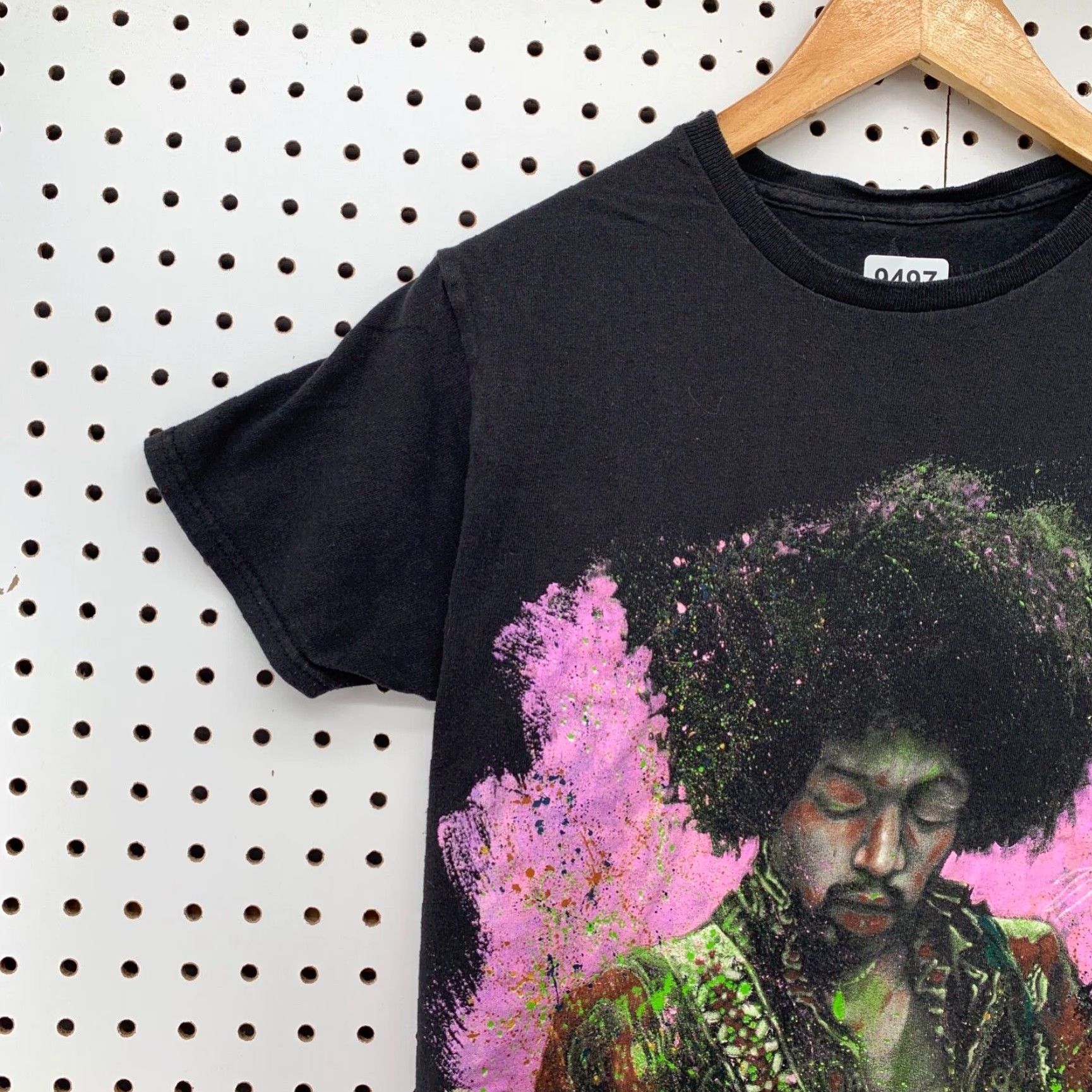 Vintage VINTAGE Jimi Hendrix Shirt Mens Small Black Abstract Graphic Music Rock 17x26.5 Size US S / EU 44-46 / 1 - 3 Thumbnail