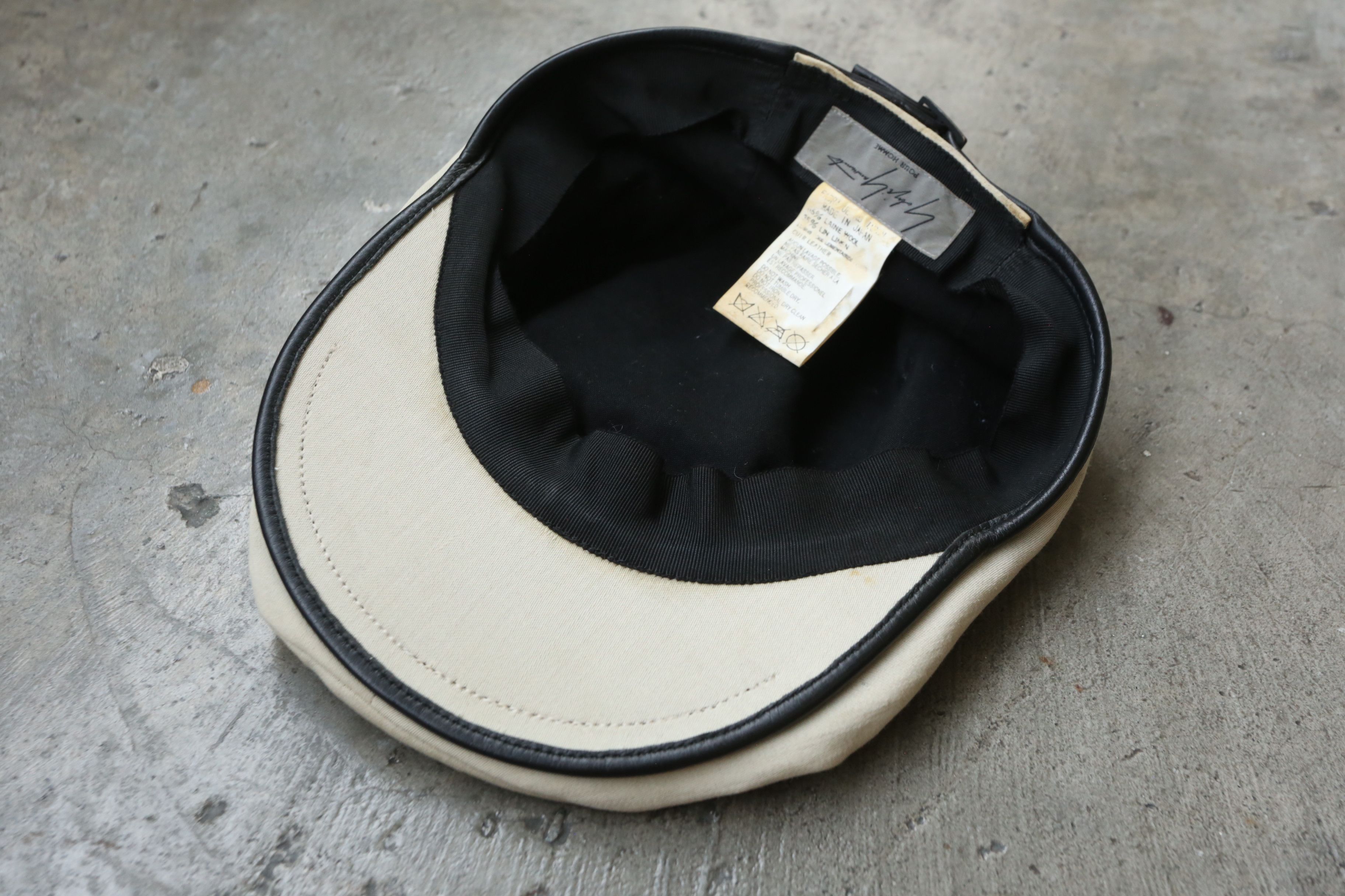 Yohji Yamamoto Yohji Yamamoto - S/S 09 - Leather-Trim Beret Size ONE SIZE - 5 Thumbnail