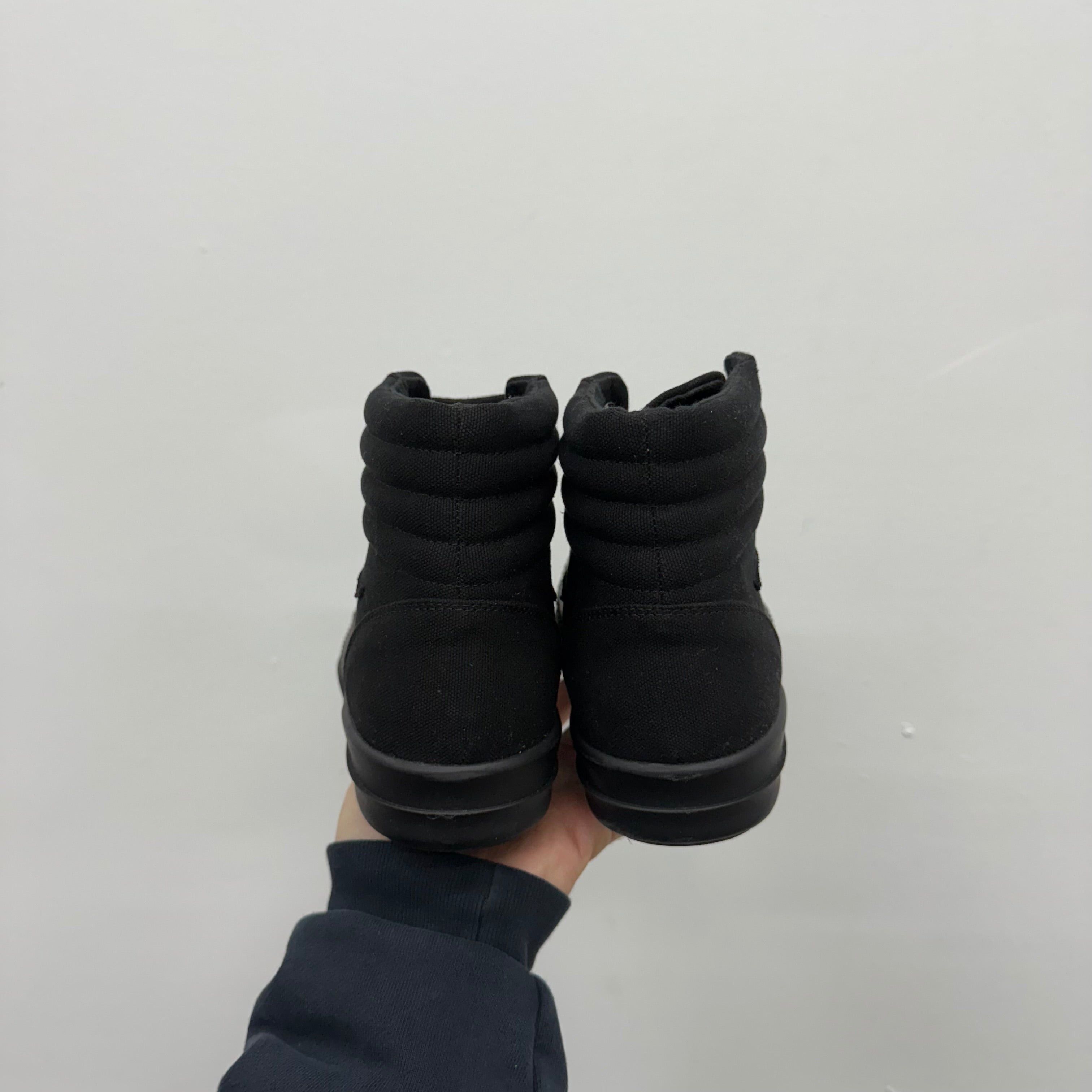 Rick Owens Vans High Triple Black - Size 39 (US 6)