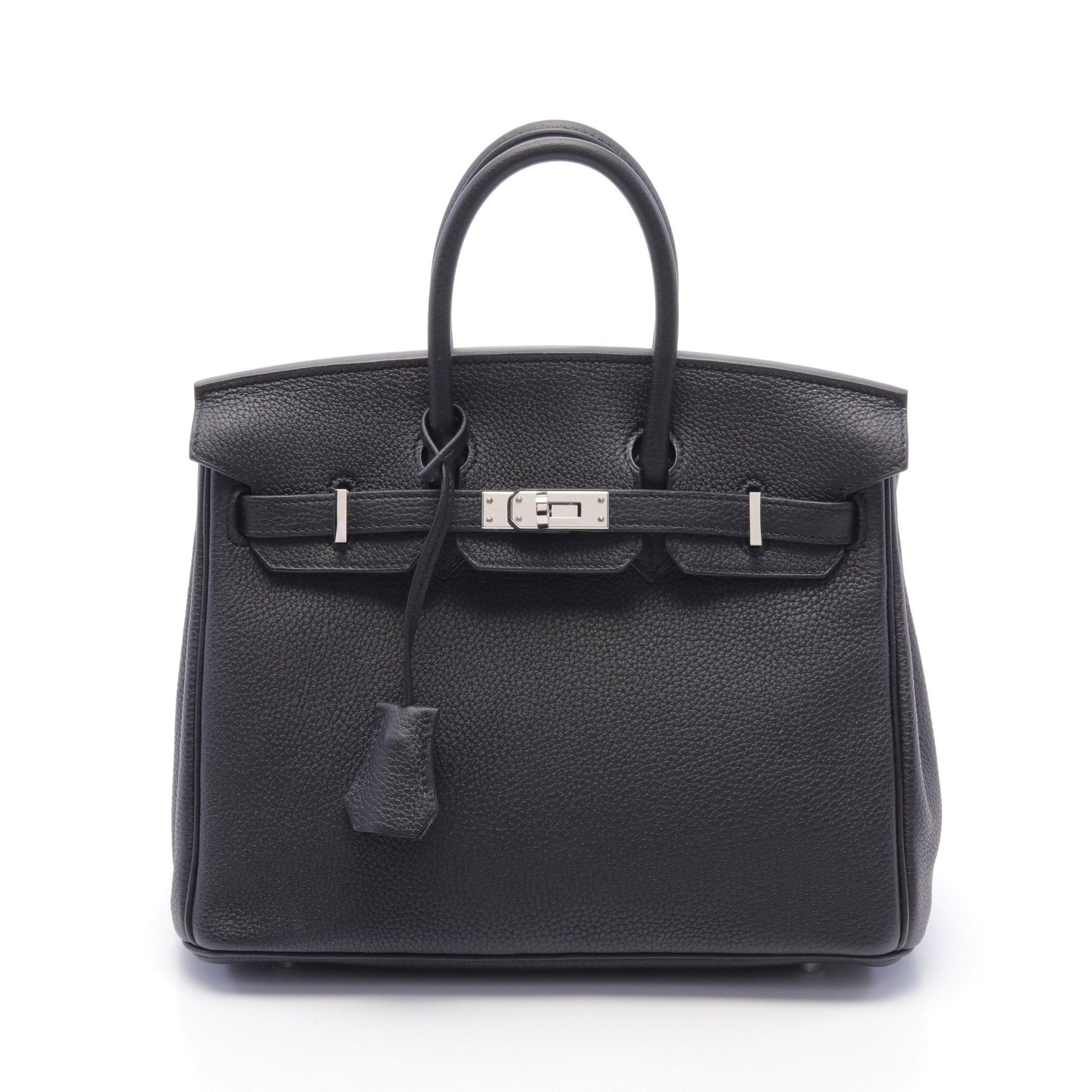 Hermes Hermes Birkin 25 Handbag Togo Black Silver Hardware B Stamp Size ONE SIZE - 1 Thumbnail