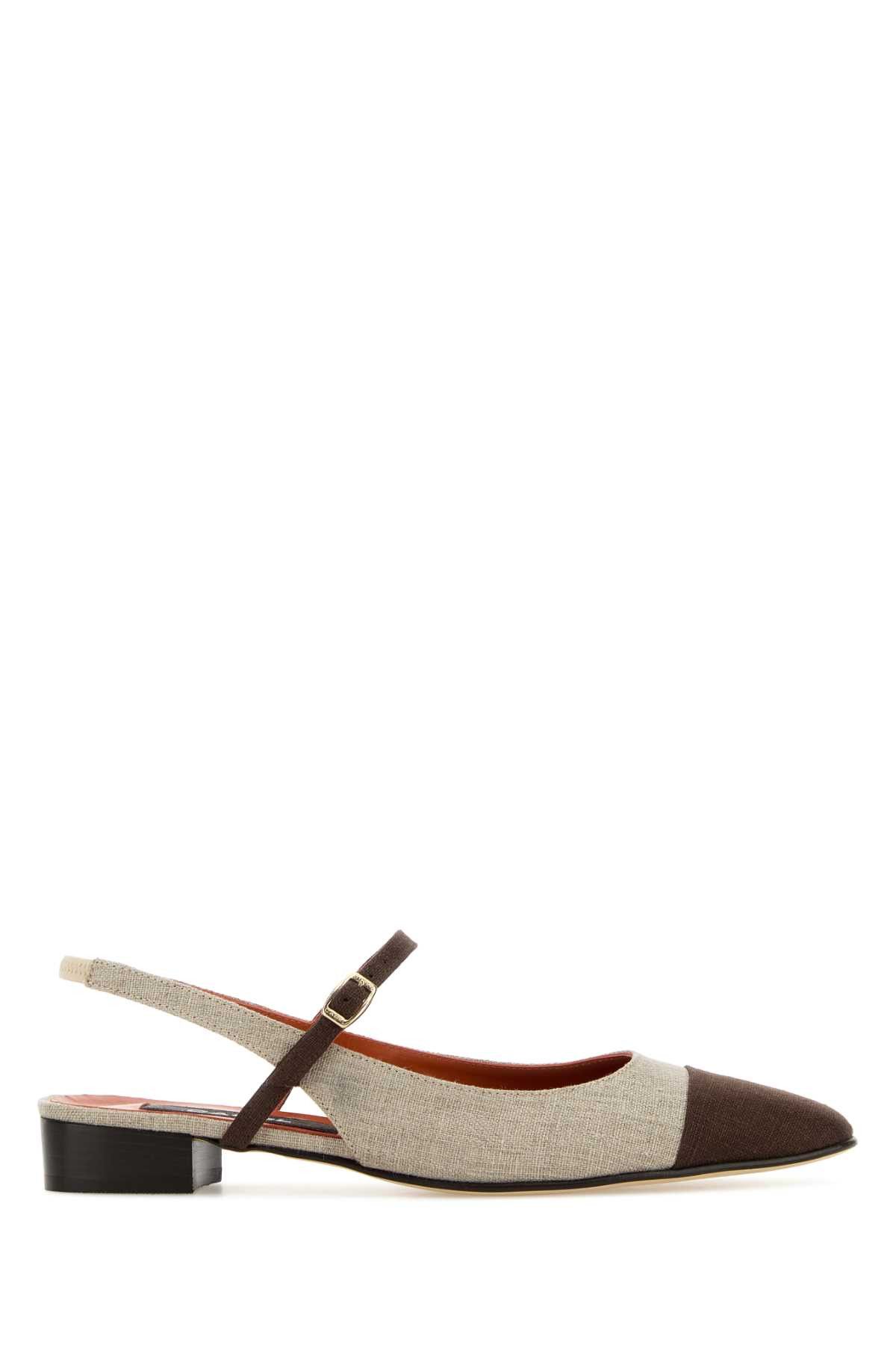 Carel Paris Two-Tone Canvas Oceano Ballerinas Size US 7 / IT 37 - 1 Thumbnail