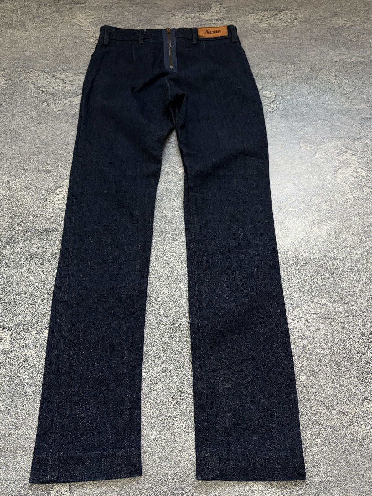 Acne Studios Acne Studios Skin Rinse Dark Blue Indigo Back Zip Jeans 27 Size 27" / US 4 / IT 40 - 11 Thumbnail