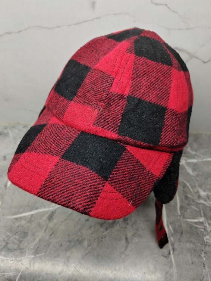 Japanese Brand Vintage Flannel Earflap Cap Hat Size ONE SIZE - 3 Thumbnail