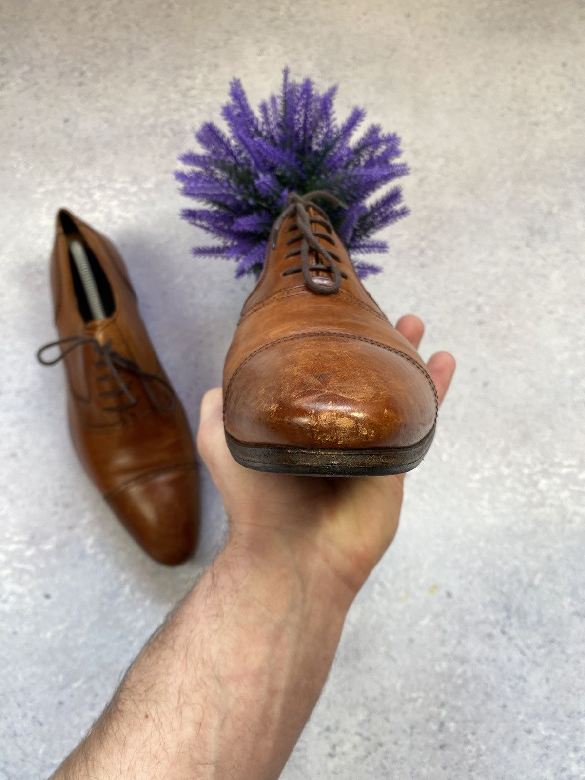 Russell & Bromley Russel and Bromley Men’s Brown Leather Brouge Size 9.5 Size US 9.5 / EU 42-43 - 16 Thumbnail