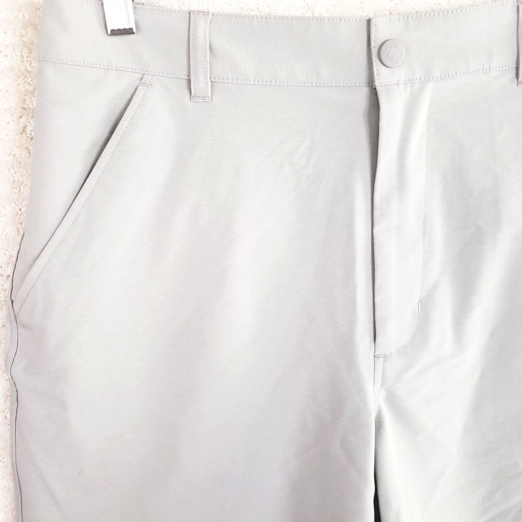 Vintage Ocean + Coast Men's Shorts Gray 32" x 9" Inseam Flat Front Chino Beach Outdoor Size US 32 / EU 48 - 2 Thumbnail