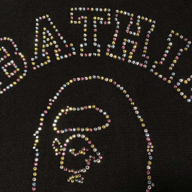 Bape × Swarovski 🔥Aoyama Exclusive🔥 Swarovski College Logo Pullover Hoodie Size US L / EU 52-54 / 3 - 4 Thumbnail
