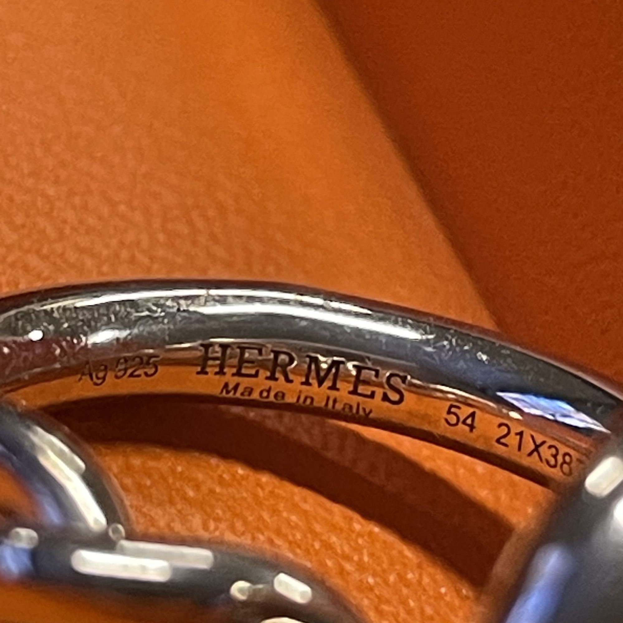 Hermes Hermès Sterling Silver Chaîne DAncre Ring Size 54 AG925 Made Size ONE SIZE - 6 Thumbnail