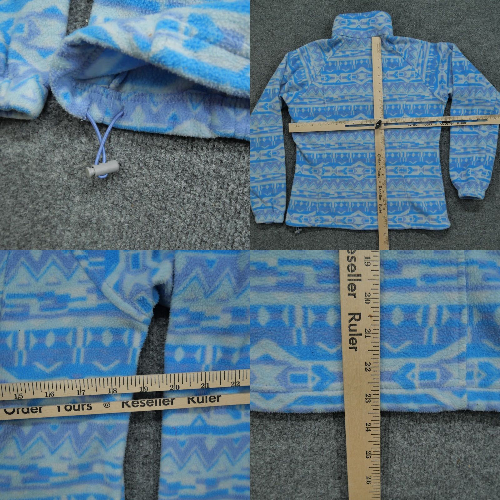 Vintage Columbia Jacket Womens Medium Blue Aztec Fleece Full Zip Casual Outdoors Size M / US 6-8 / IT 42-44 - 8 Thumbnail