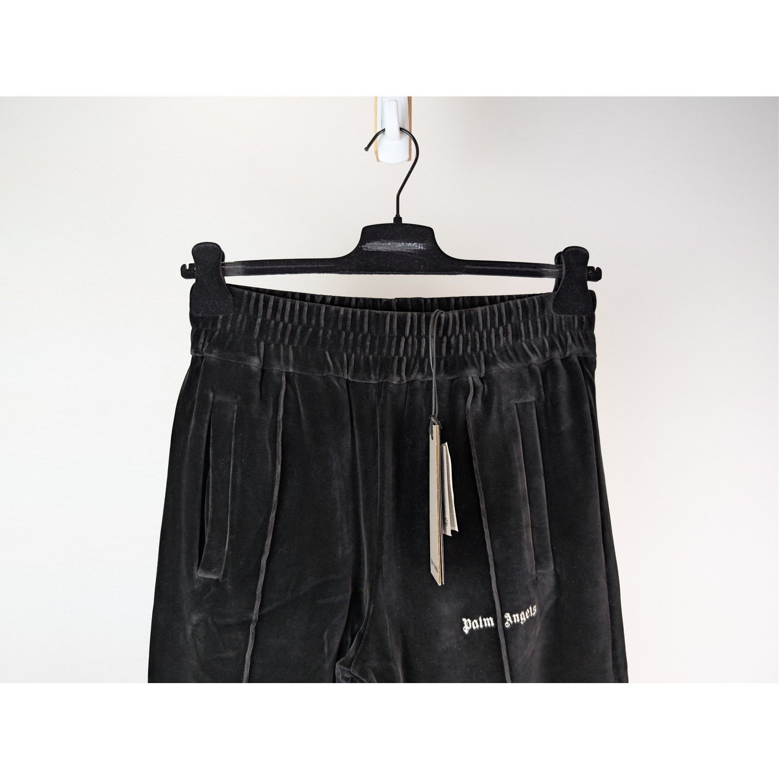 Palm Angels o1rshd1 Q:2 / Velvet Track Pants in Black / White Size US 32 / EU 48 - 3 Thumbnail