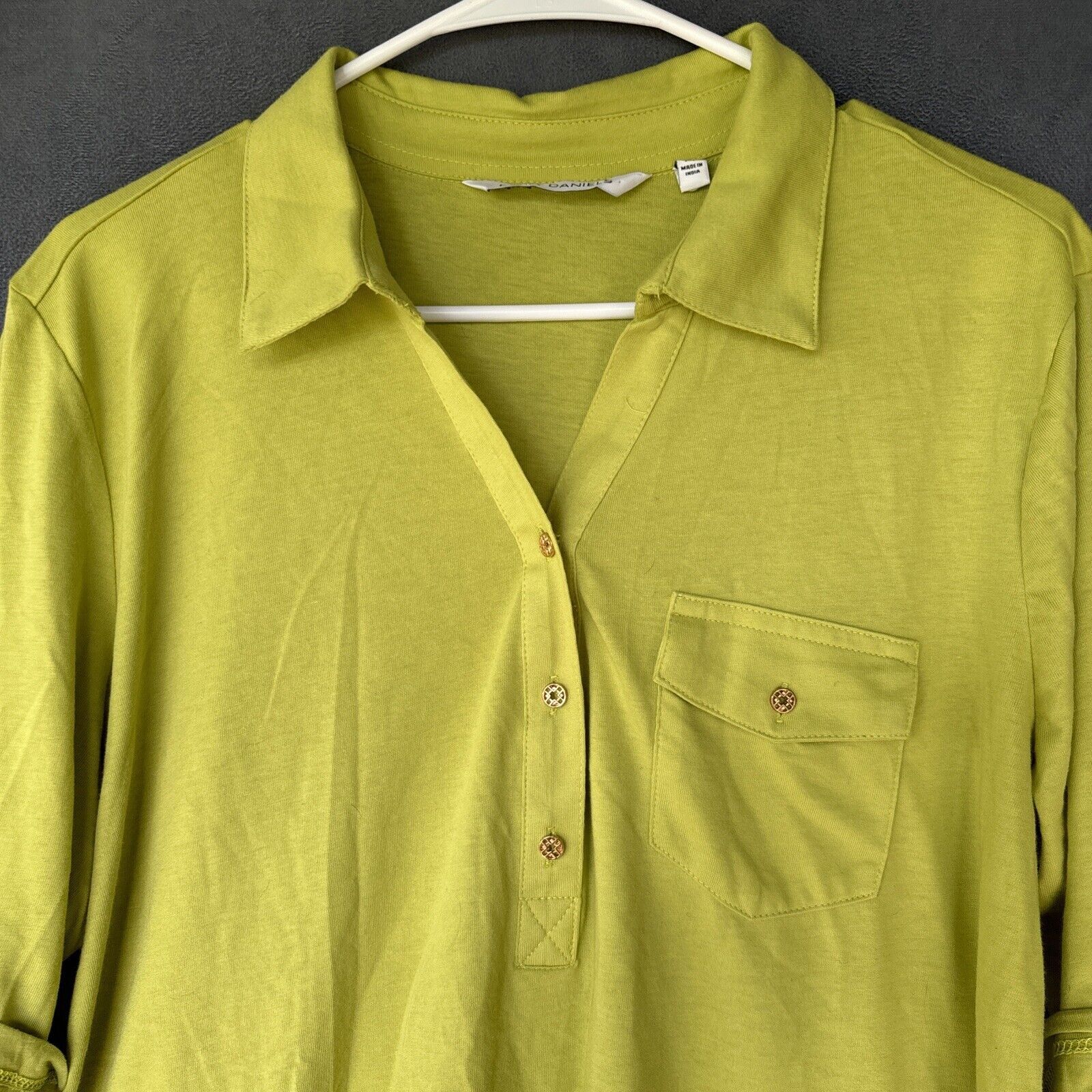 Other Emily Daniels Shirt Blouse Women’s XL Green Business Stretch Size XL / US 12-14 / IT 48-50 - 6 Thumbnail
