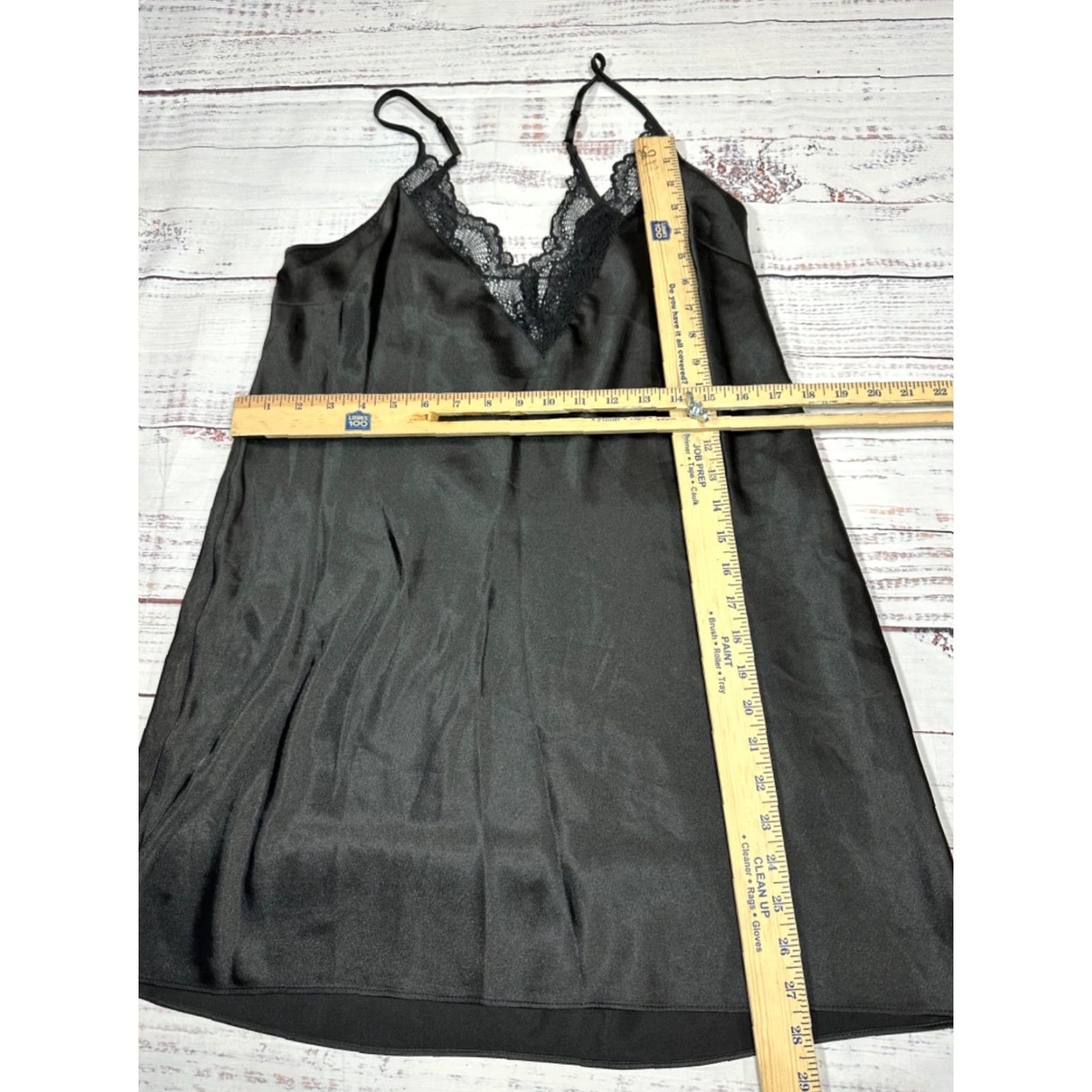 Vintage INC International Concepts Camisole Slip Top Black Lace Neck Womens M Size M / US 6-8 / IT 42-44 - 2 Thumbnail
