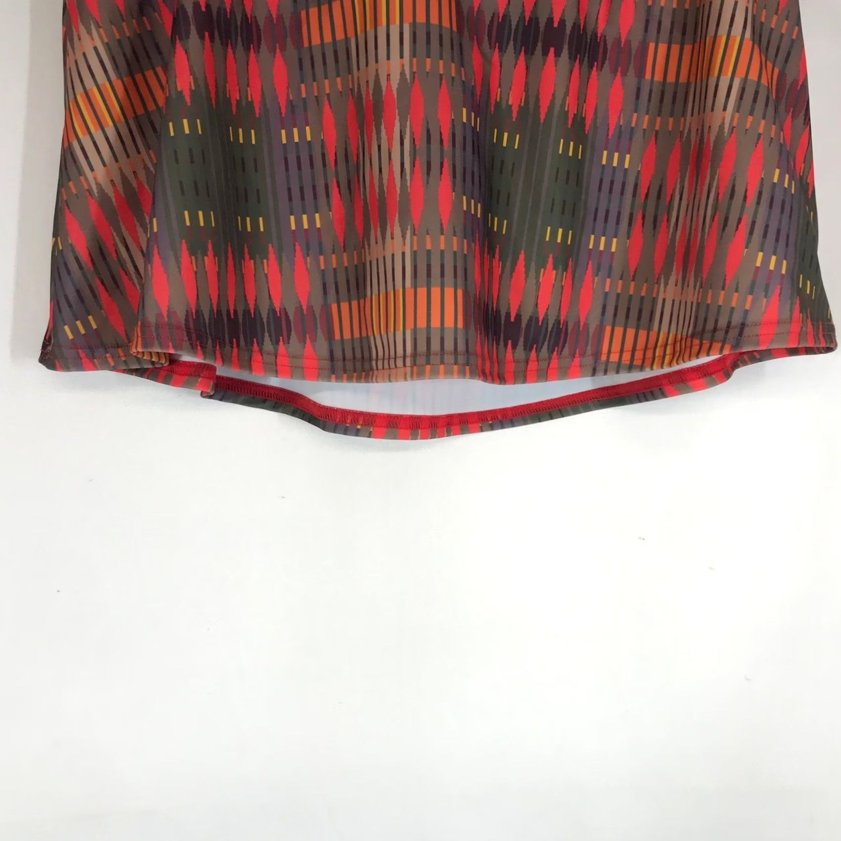 Prana prAna Women Swim Skirt Bottom Geometric Ikat Print Orange Multicolor Athletic Quick Dry Lined Elastic Waist Size 28" / US 6 / IT 42 - 3 Thumbnail