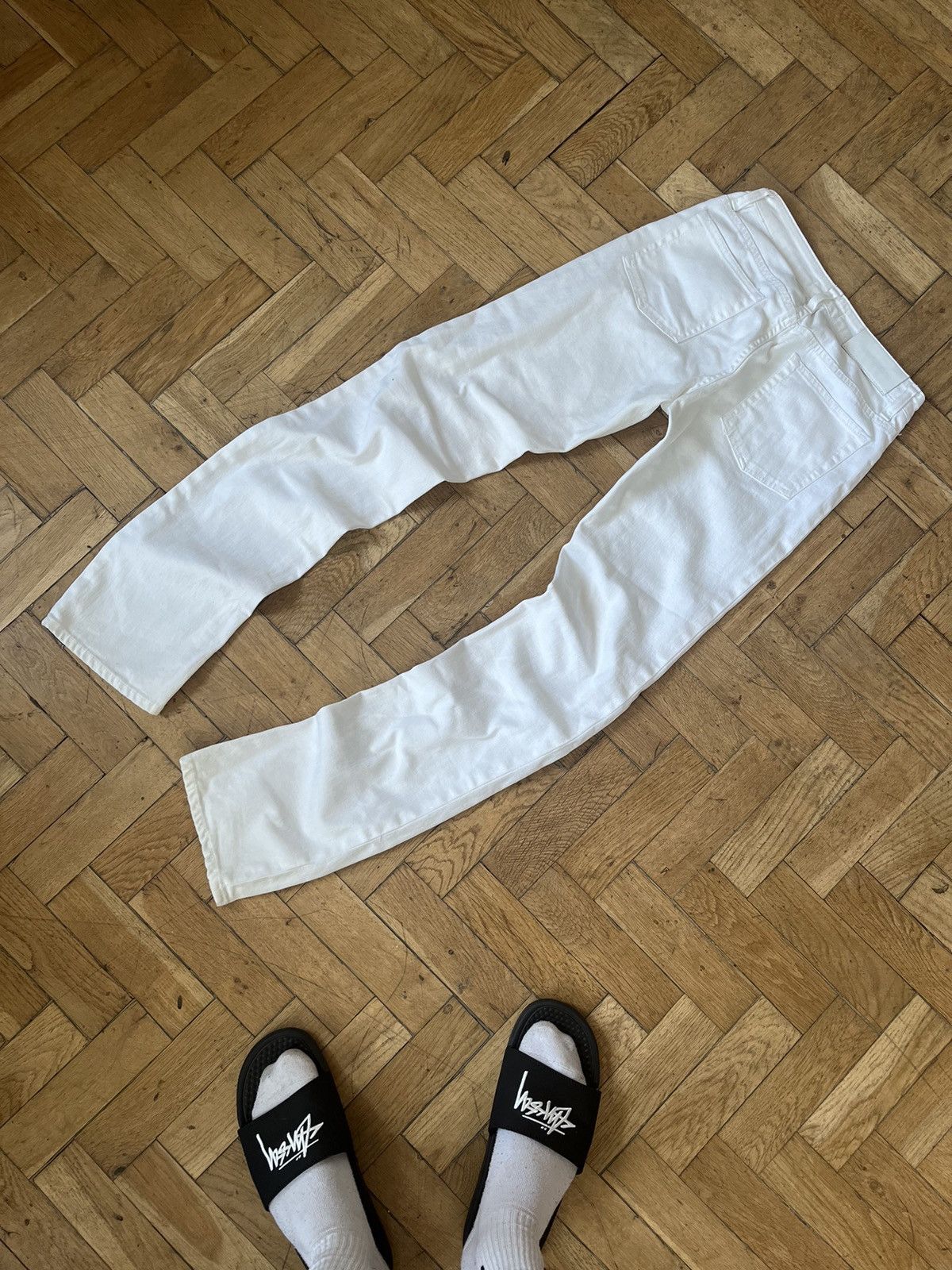 Acne Studios × Vintage Vintage Acne Studios White Denim Jeans Size 27/32 Y2K USA Size 32" / US 10 / IT 46 - 9 Thumbnail