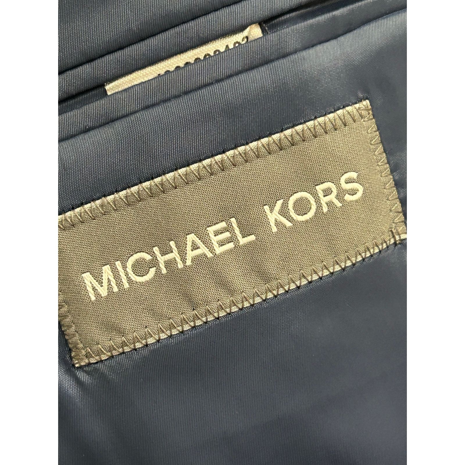 Michael Kors Michael Kors Men’s Light Blue Checked Blazer Sport Coat 52R Size 52R - 3 Thumbnail