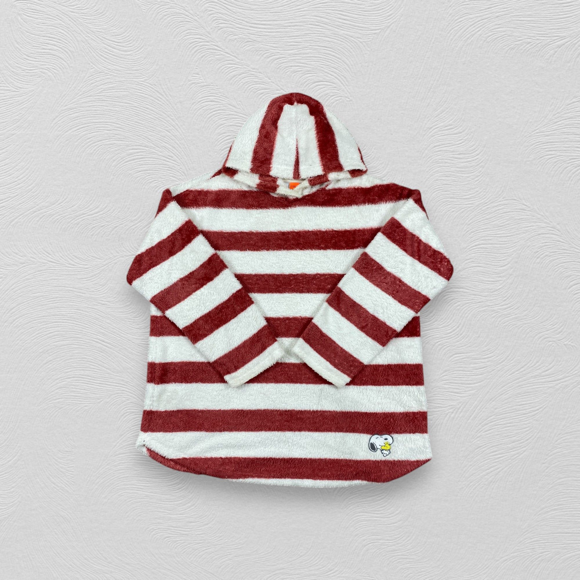 Cartoon Network Uniqlo Peanuts Snoopy Stripe Fleece Hoodie- J486 Size US M / EU 48-50 / 2 - 3 Thumbnail