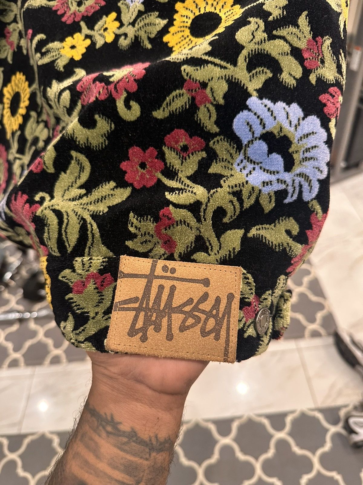 Stussy stussy floral jacquard garage jacket Size US L / EU 52-54 / 3 - 5 Thumbnail