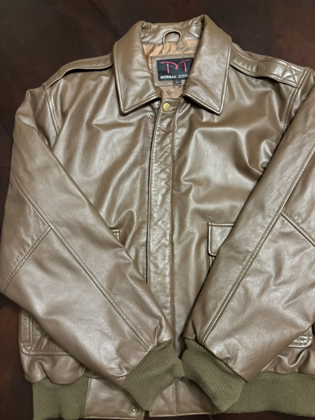 Vintage Vintage Morgan Cooper Leather Jacket Size US L / EU 52-54 / 3 - 1 Thumbnail