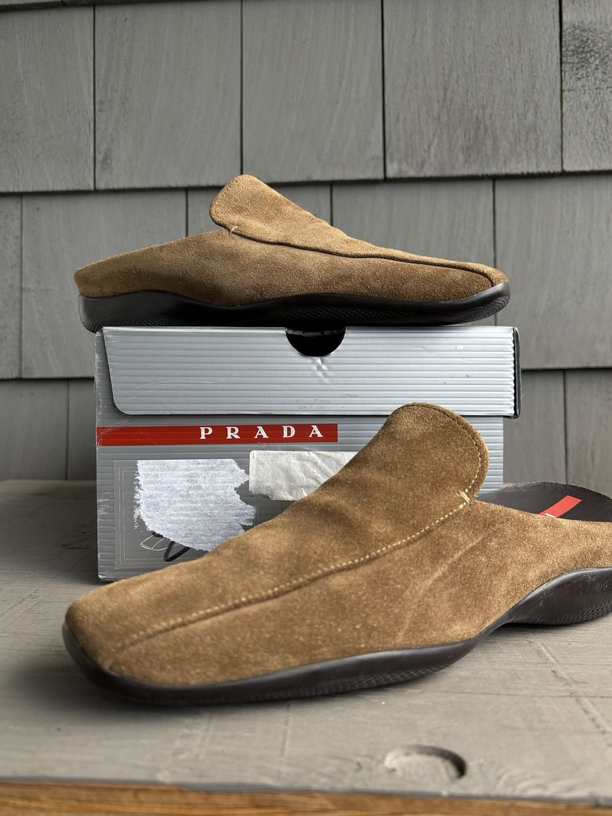 靴 PRADA SPORT Square toe suede shoes PRADA SPORT Square toe suede shoes