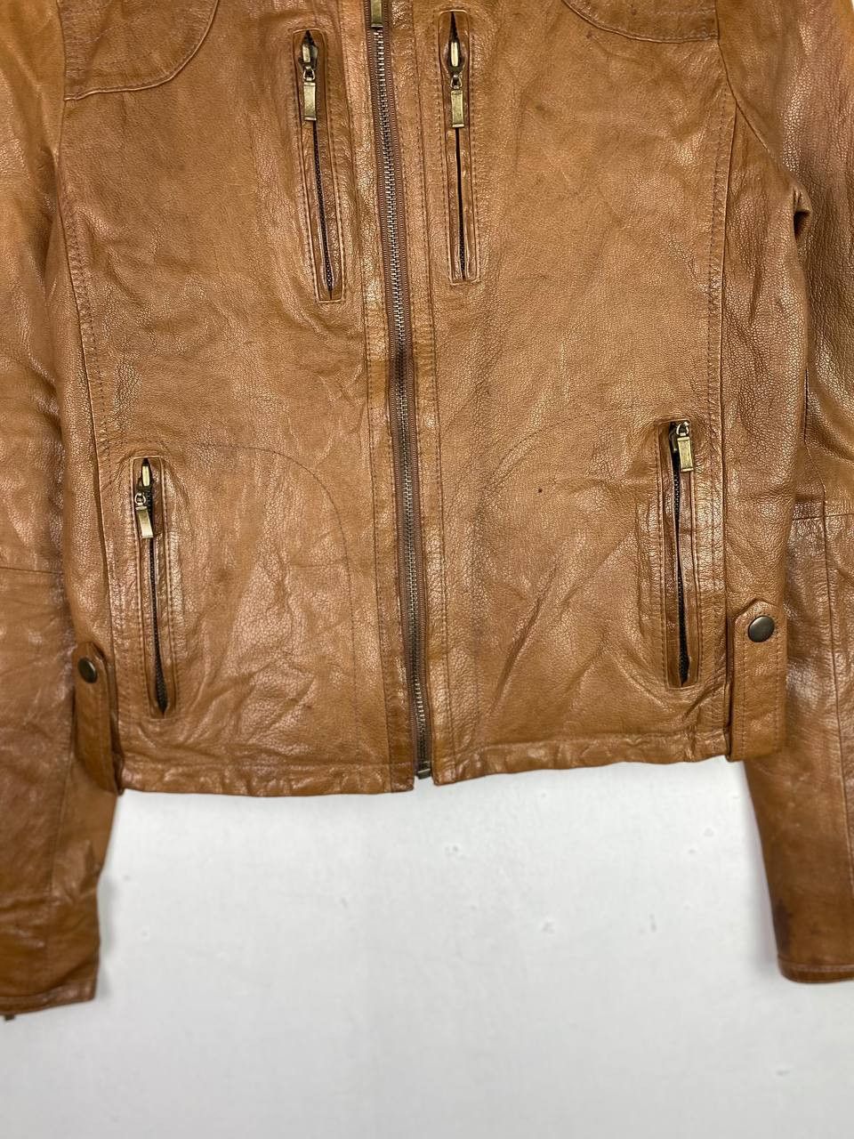 Japanese Brand vintage japanese brands lamb skin leather jacket nice design Size US M / EU 48-50 / 2 - 3 Thumbnail