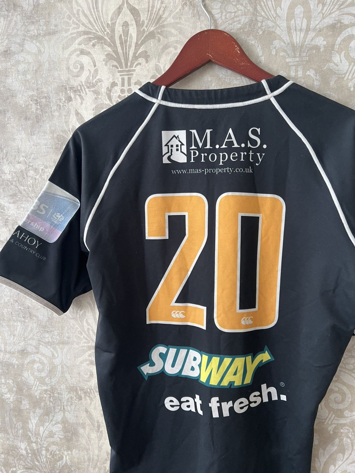Canterbury of New Zealand Vintage Canterbury Currie RFC Rugby Jersey #20 Subway Shirt Size US L / EU 52-54 / 3 - 11 Thumbnail