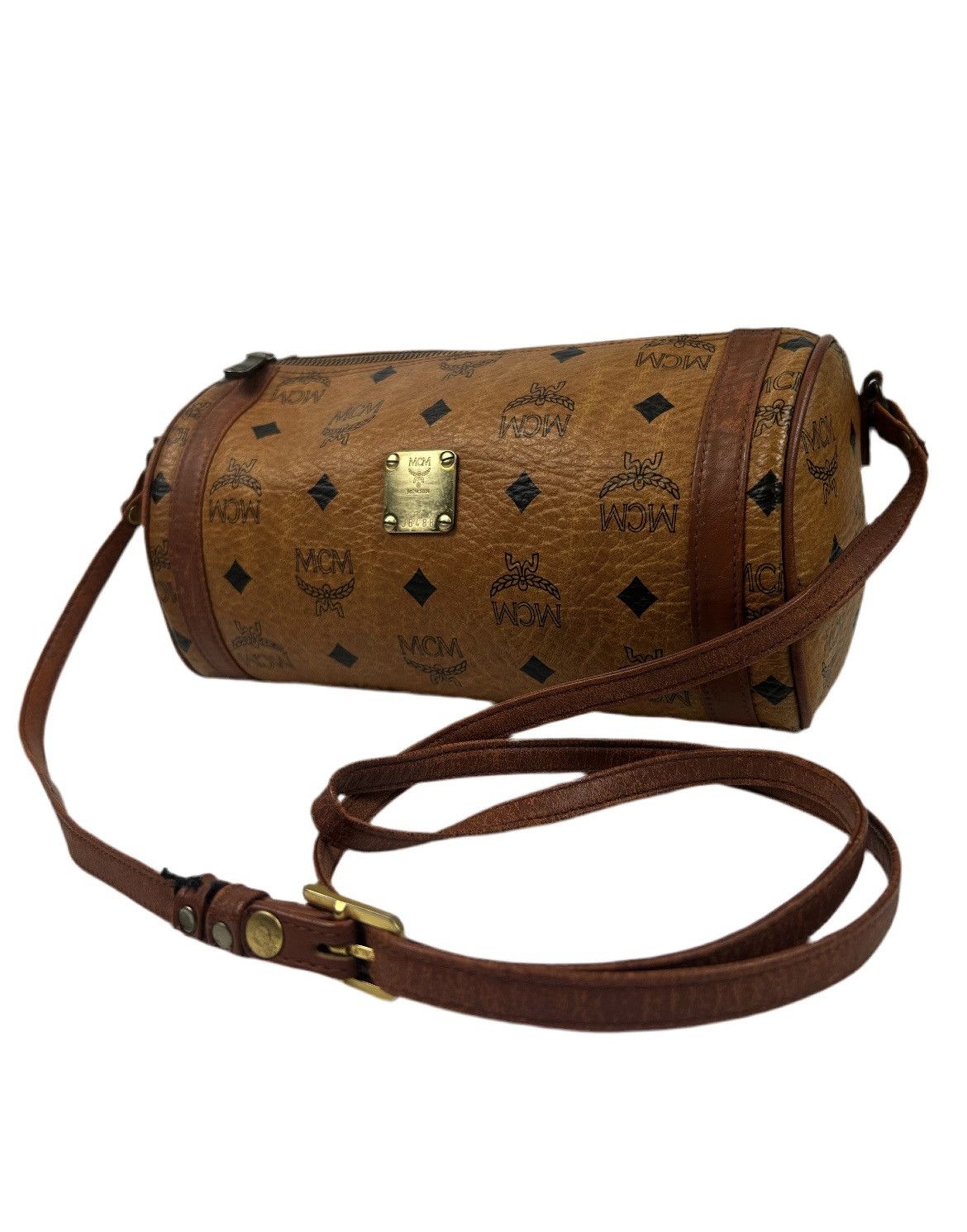 MCM Cognac Papillon Crossbody Bag in Brown, Women's