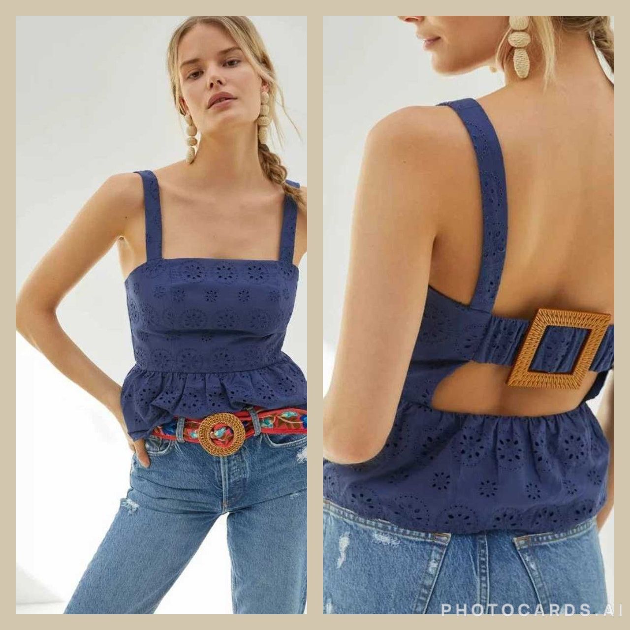 Anthropologie New Anthropologie HUTCH Dorri Buckle-Back Tank $128 SIZE 8 Size M / US 6-8 / IT 42-44 - 1 Thumbnail