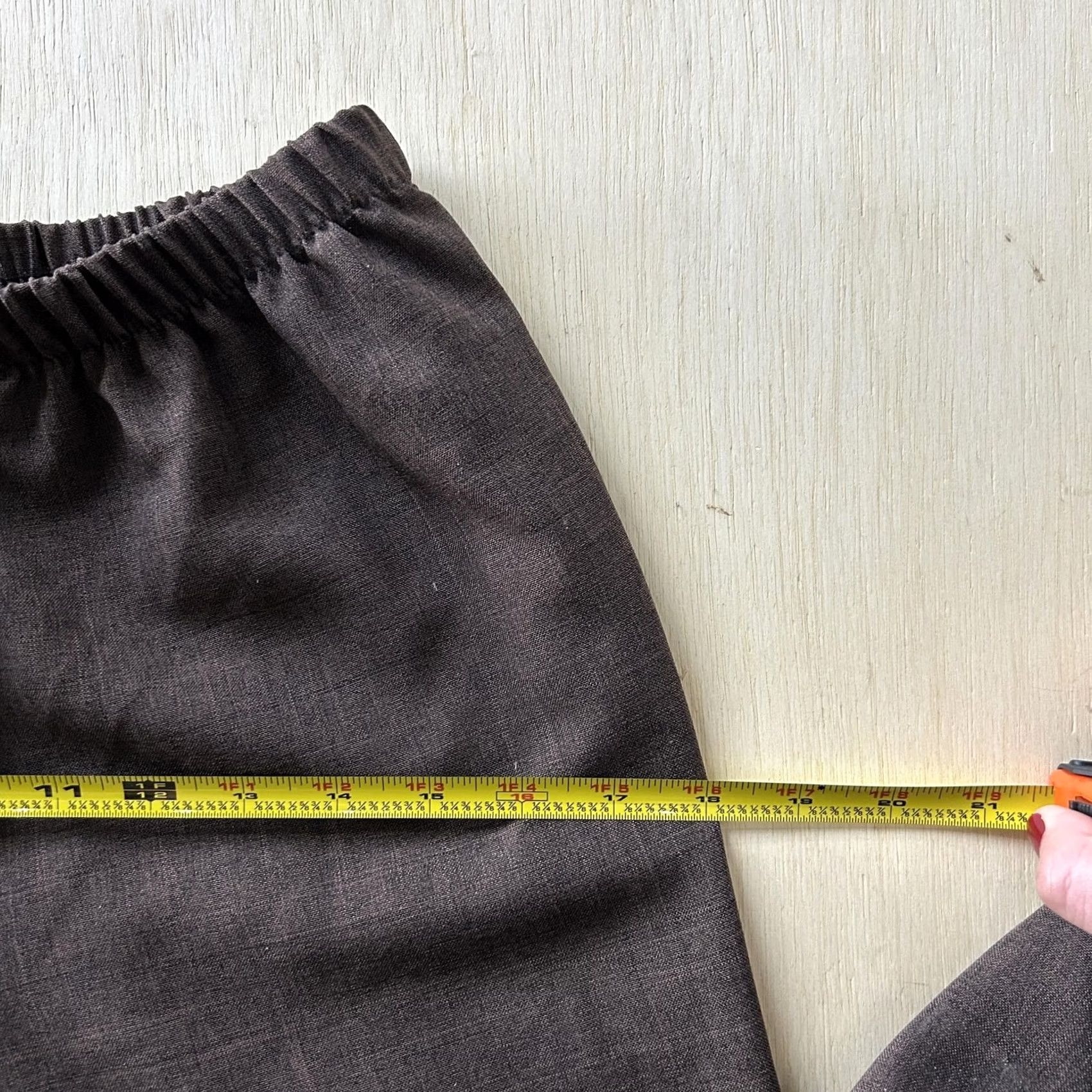 Vintage VINTAGE Pride & Joy Dress Pants Womens 6P Brown Polyester Elastic Waist USA Size 28" / US 6 / IT 42 - 6 Thumbnail