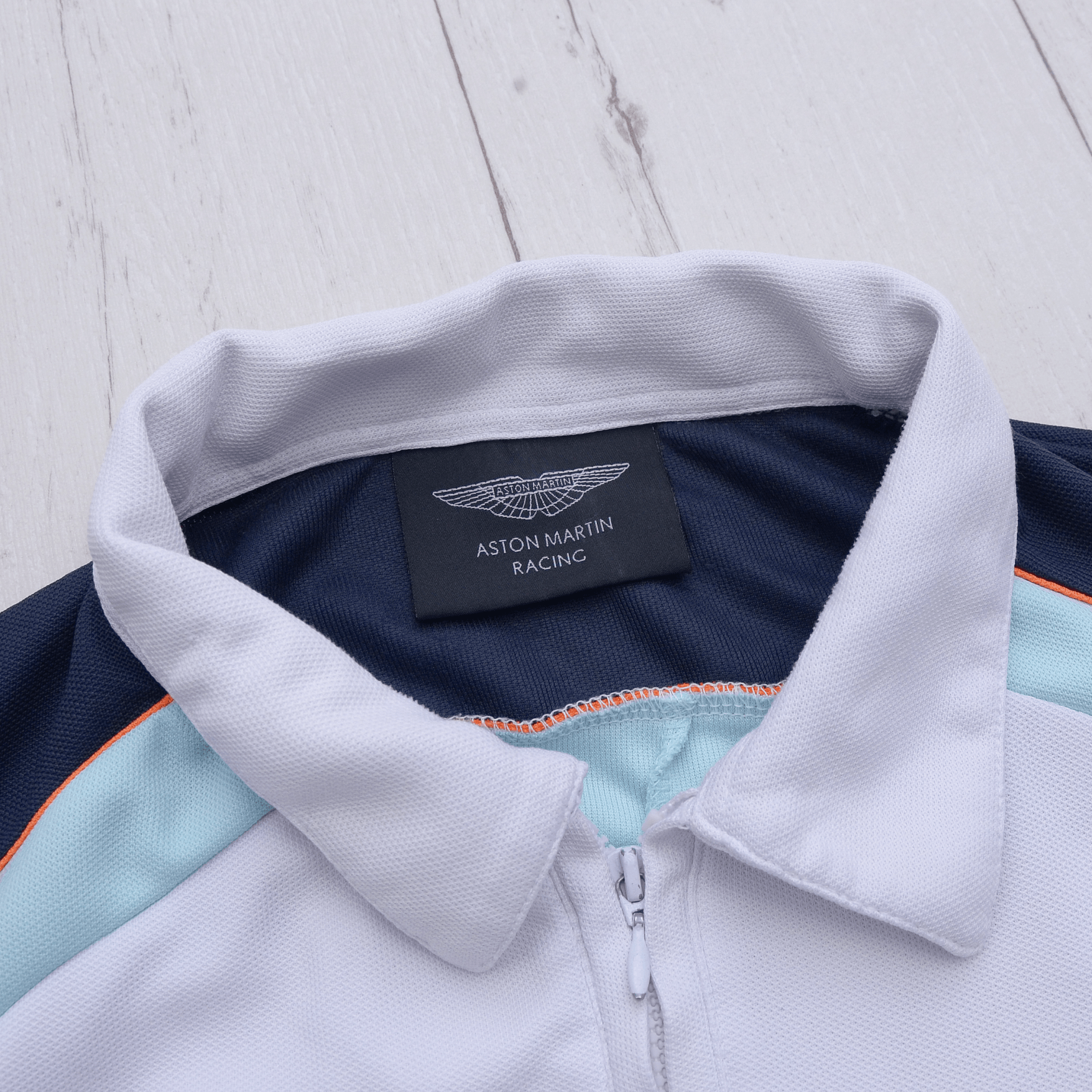 Vintage Aston Martin Racing Team Polo T-Shirt Gulf Rare Vintage XL-L Size US XL / EU 56 / 4 - 11 Thumbnail