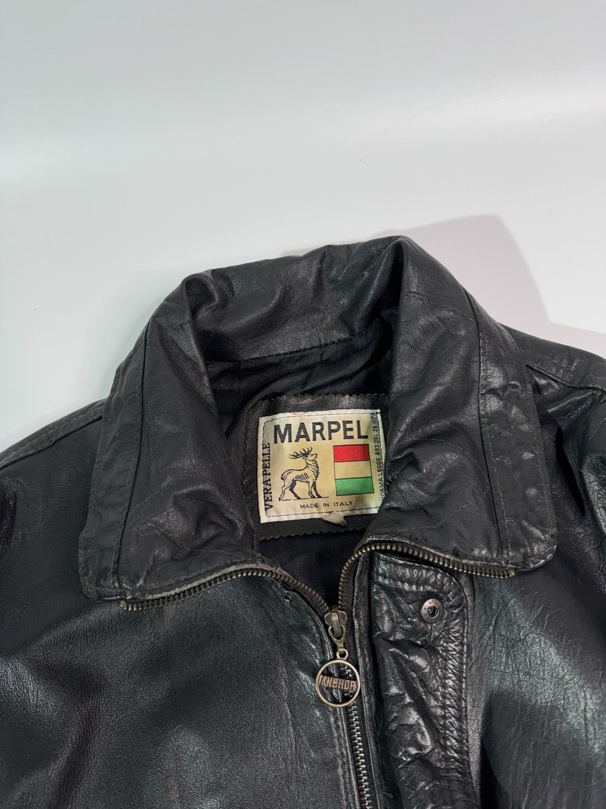 Other Vintage Made in Italy leather jacket boxy avant garde swag Size US L / EU 52-54 / 3 - 4 Thumbnail