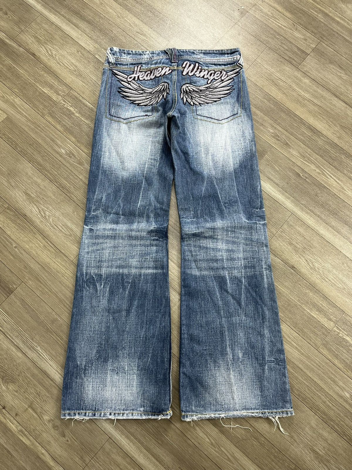 If Six Was Nine 2000s Heaven Winger Embrodiery Bootcut Lgb Style Flare Jeans Size US 30 / EU 46 - 19 Thumbnail