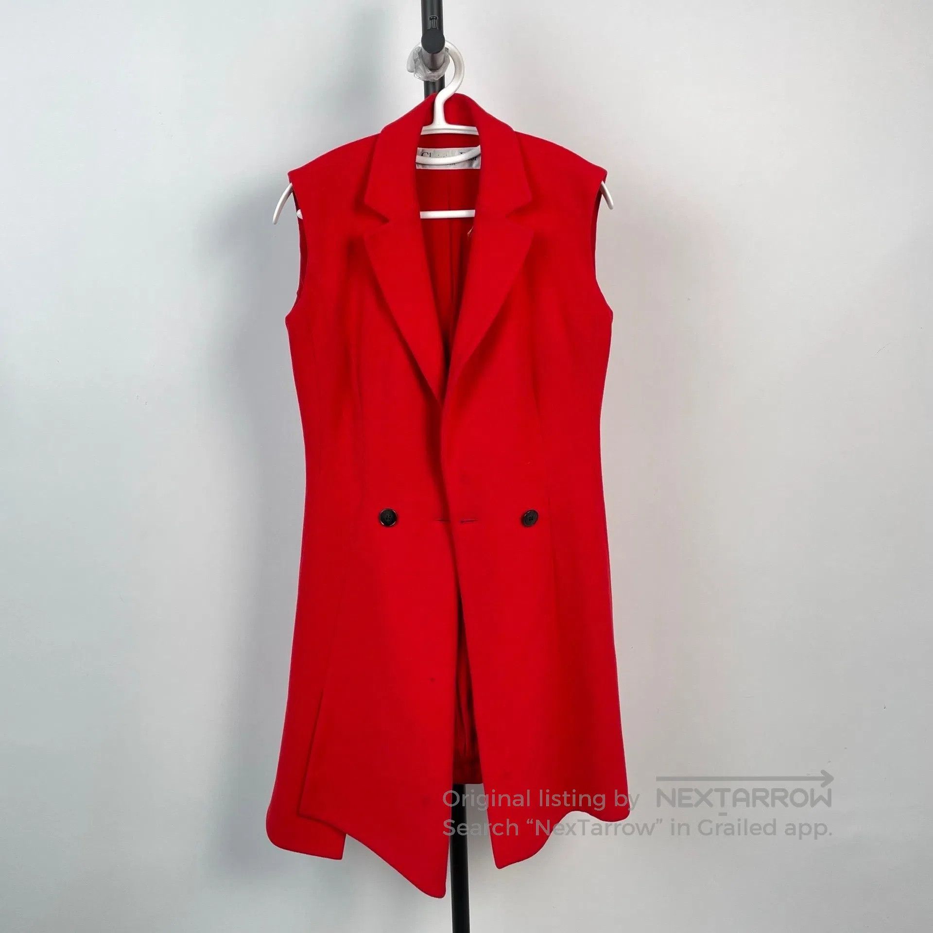 Dior Dior Red collarless sleeveless vest dress| Size XS / US 0-2 / IT 36-38 - 9 Thumbnail