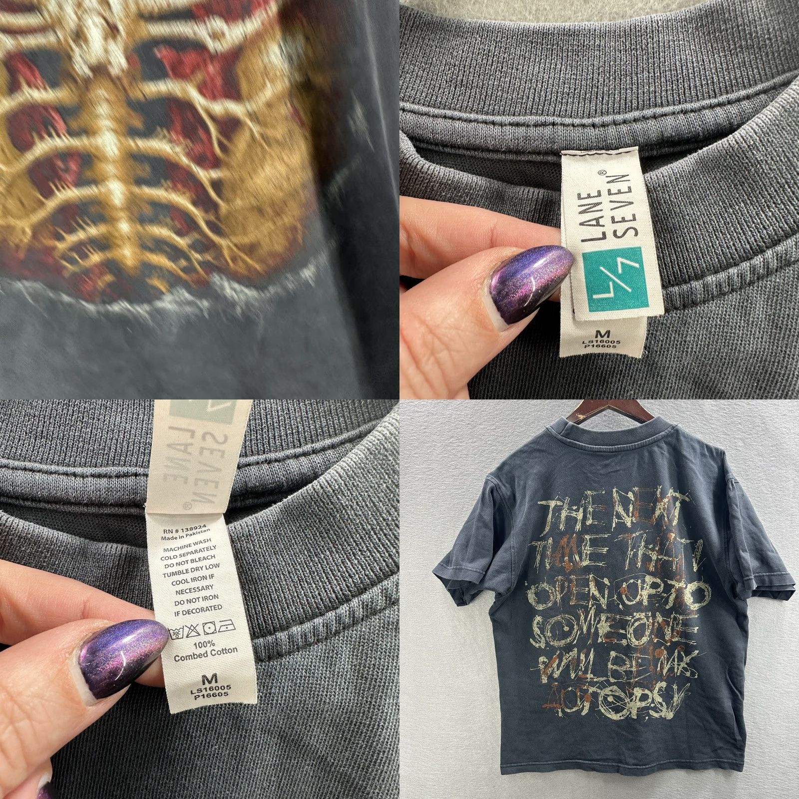 Doublet VINTAGE NO TAG Shirt Mens M Bring Me The Horizon Tee Double-Sided Ribcage Japanese Tour Black Cotton Jersey Crew Neck Graphic Print 90s Rock Band Mens Size US M / EU 48-50 / 2 - 8 Thumbnail