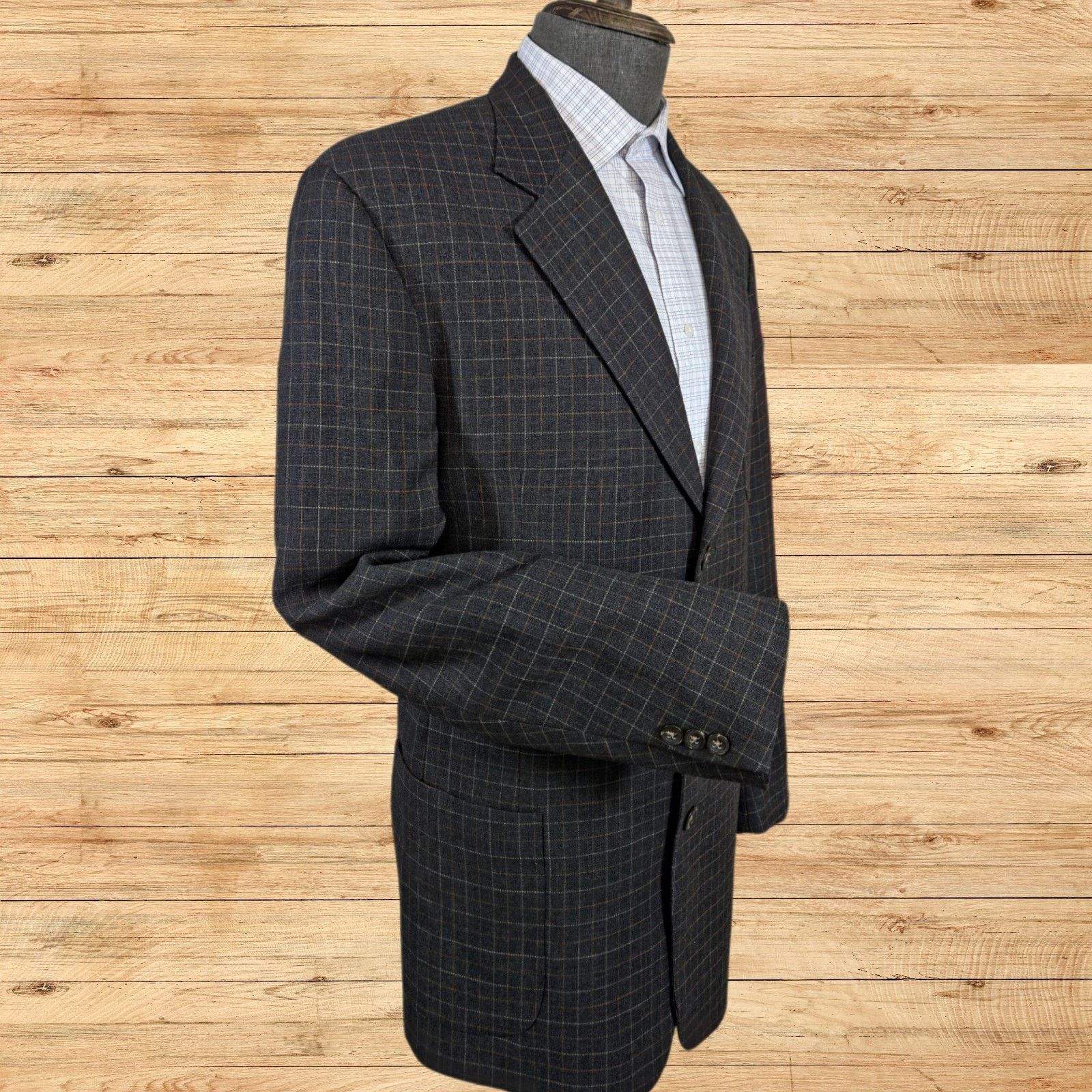 Ermenegildo Zegna Ermenegildo Zegna Mickey Spatz Sport Coat Mens 46L Charcoal Size 46L - 2 Thumbnail