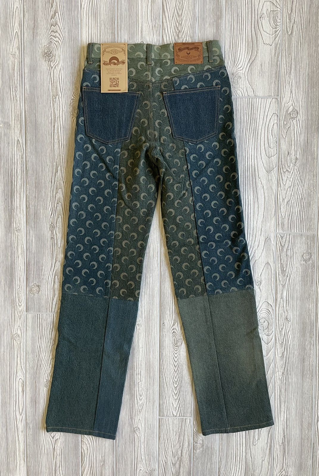 Marine Serre Petrichor Moon Green Denim Trousers Size US 28 / EU 44 - 5 Thumbnail