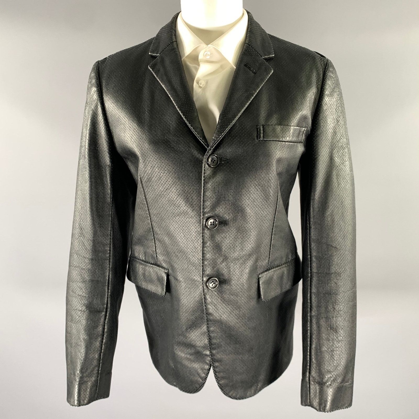 Comme des Garcons COMME des GARCONS Size S Black Nylon / Polyurethane Jacket Size 34S - 1 Thumbnail