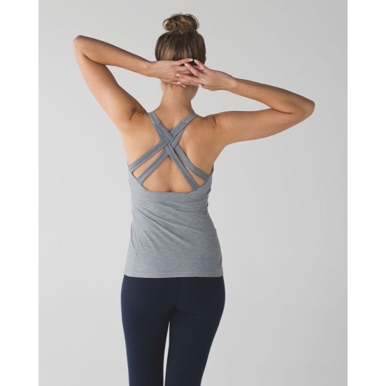 Lululemon Lululemon Enhearten Tank Size 6Heathered Battleship / Battle Size M / US 6-8 / IT 42-44 - 3 Thumbnail