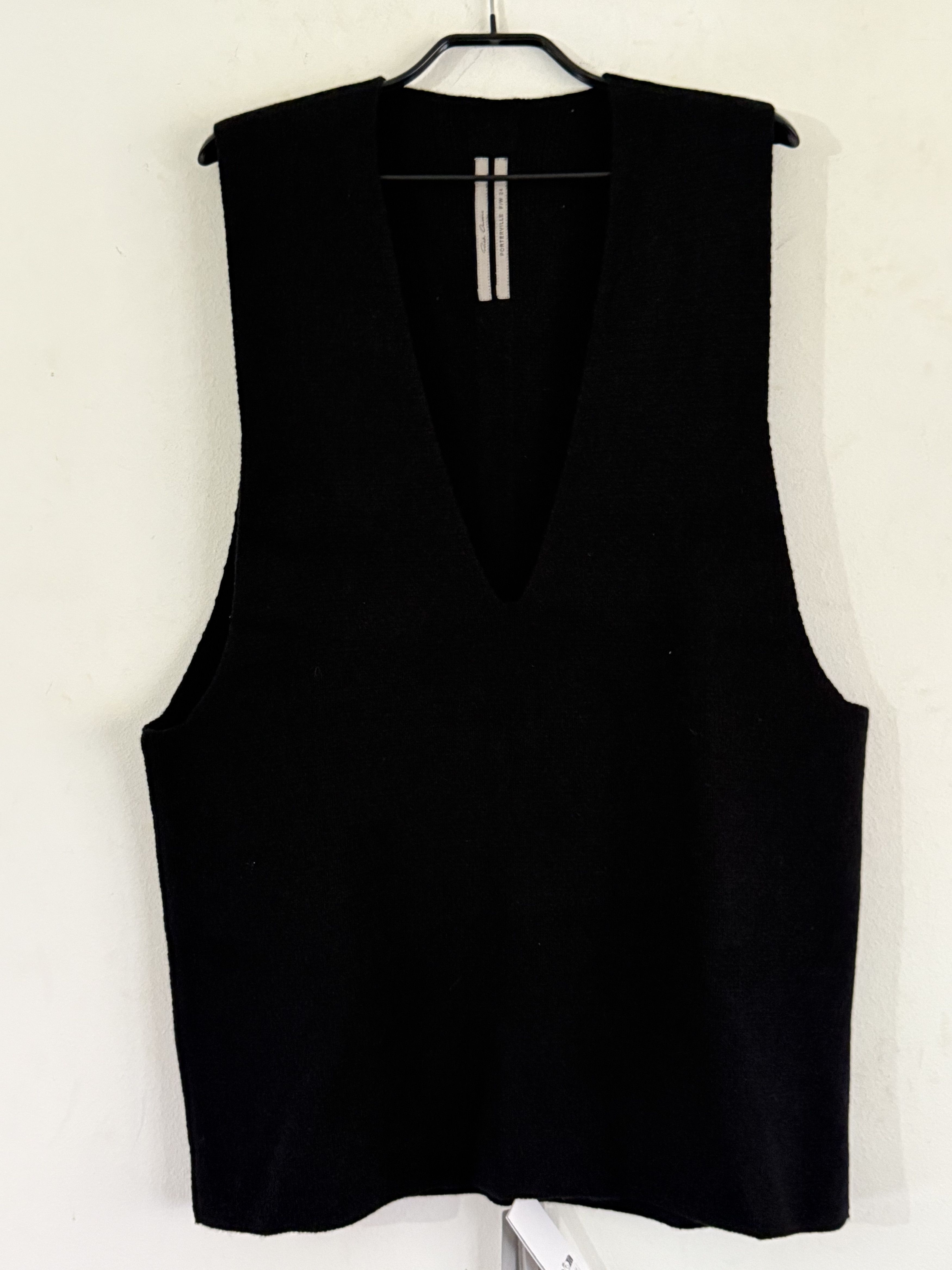 Rick Owens Cashmere V-Tank in Black Size US L / EU 52-54 / 3 - 4 Thumbnail
