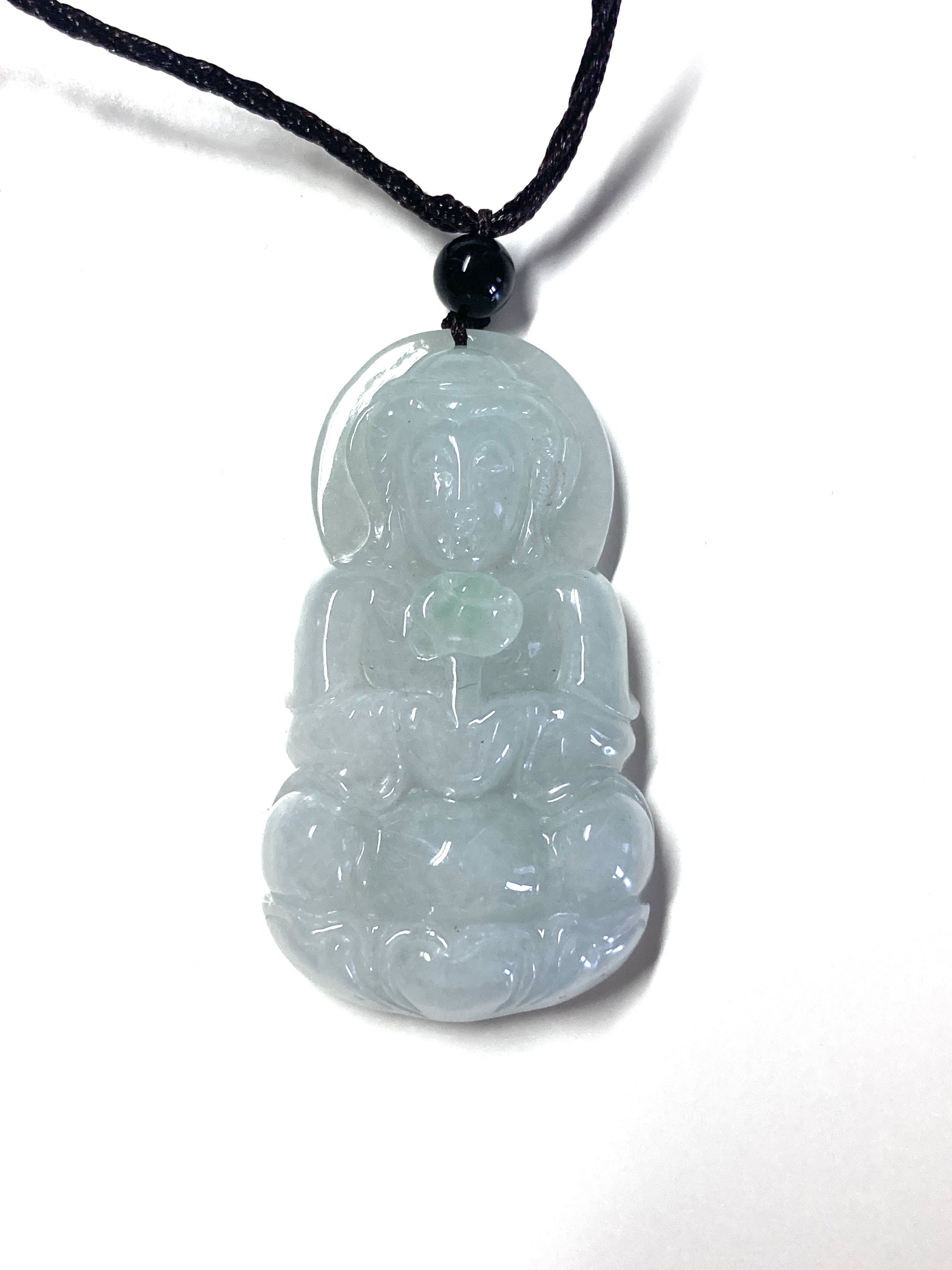 Other 60003 Certified Jadeite jade Green Guanyin kwan Yin Pendant Size ONE SIZE - 8 Thumbnail