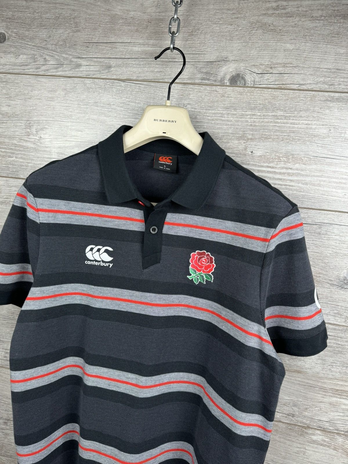 Canterbury of New Zealand Canterbury Polo Rugby Club England soccer jersey Size L Size US L / EU 52-54 / 3 - 5 Thumbnail